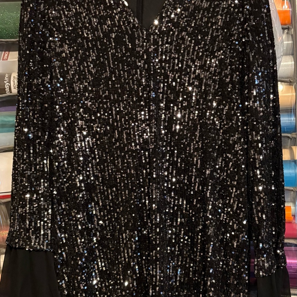 Calvin Klein Collection Black Sequin Dress